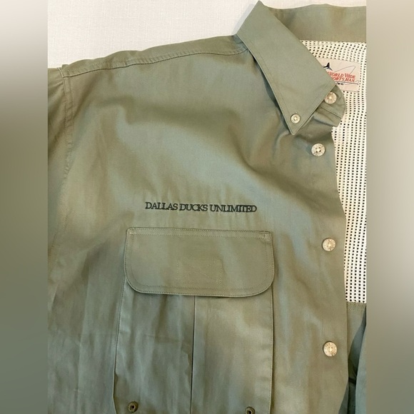 World Wide Sportsman Shirt Adult XL
Green Button Up Fisherman Fishing - Picture 7 of 12